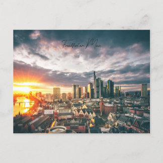 Postal Postkarte Frankfurt am Main im Sonnenuntergang