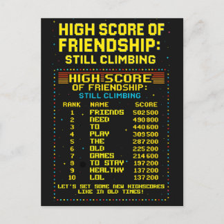 Postal Postkarte „Friendship Highscore“