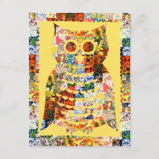 Postal Postkarte Frühlings Eule (Anverso)