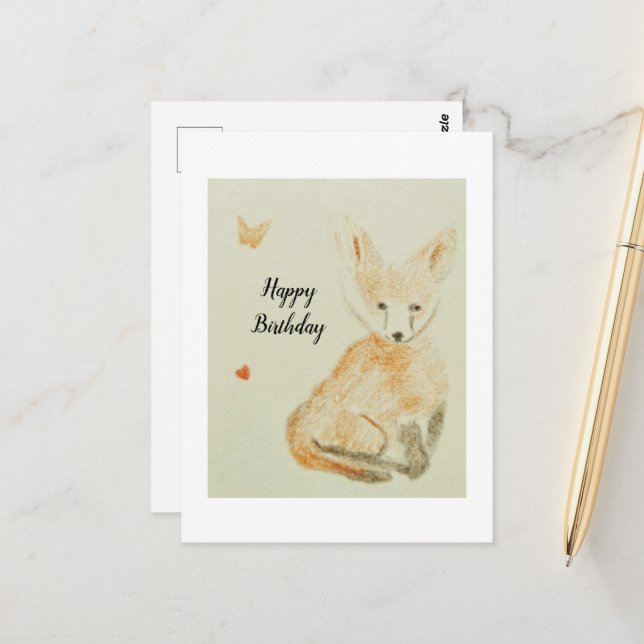 Postal Postkarte Fuchs (Anverso/Reverso In Situ)