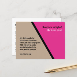 Postal Postkarte für Mailings Fitness Studio und Trainer