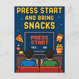 Postal Postkarte für Retro-Gamer-Freunde