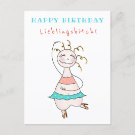 Postal Postkarte Geburtstag Happy Birthday Lieblingsbitch