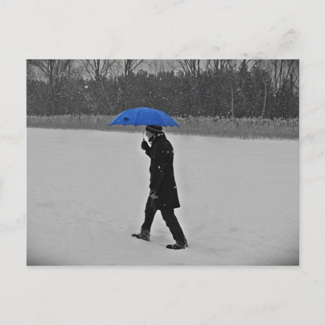 Postal Postkarte - gegen den Schnee (Anverso)