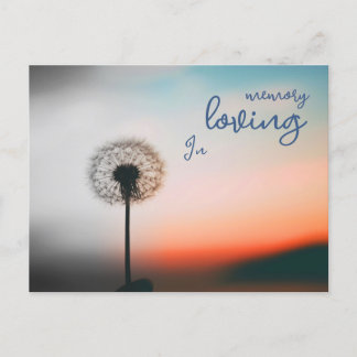 Postal Postkarte "In loving memory" mit Pusteblume 