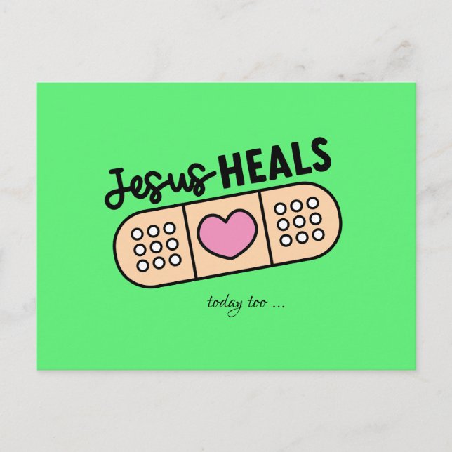 Postal Postkarte Jesus heilt auch heute - Jesus heals ... (Anverso)