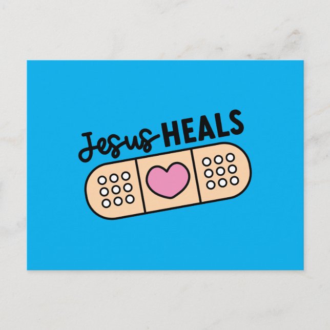 Postal Postkarte Jesus heilt - Jesus heals (Anverso)