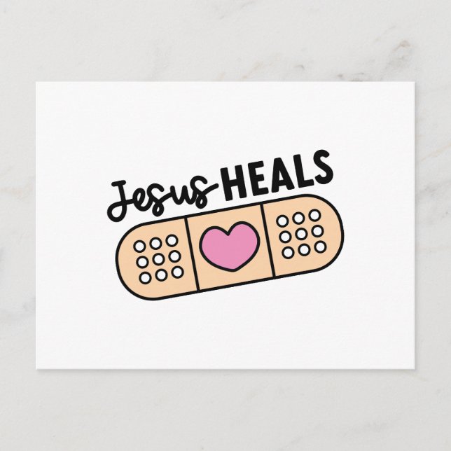 Postal Postkarte Jesus heilt - Jesus heals (Anverso)
