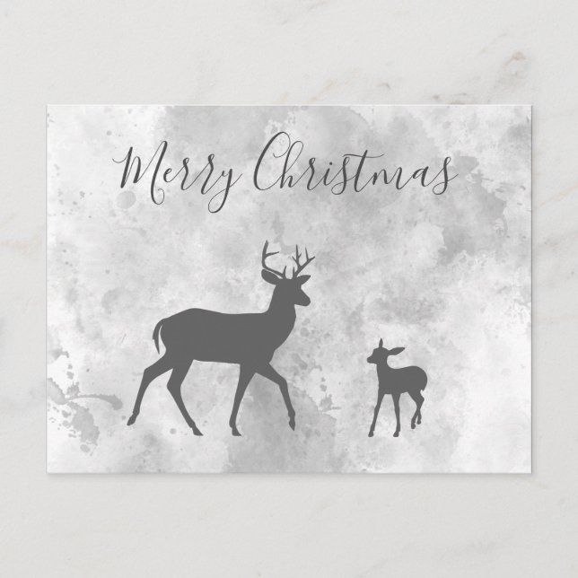 Postal Postkarte Merry Christmas Hirsch (Anverso)