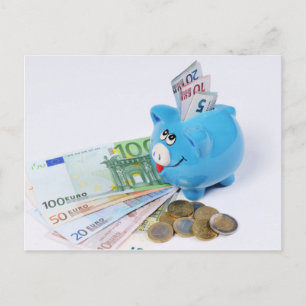 Postal Postkarte mit Euro Währungsmotiv