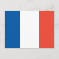 Postkarte mit Frankreich Fahne