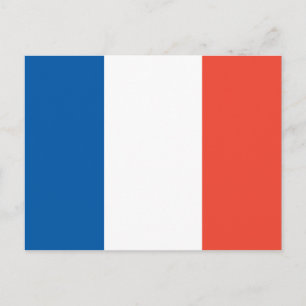Postal Postkarte mit Frankreich Fahne