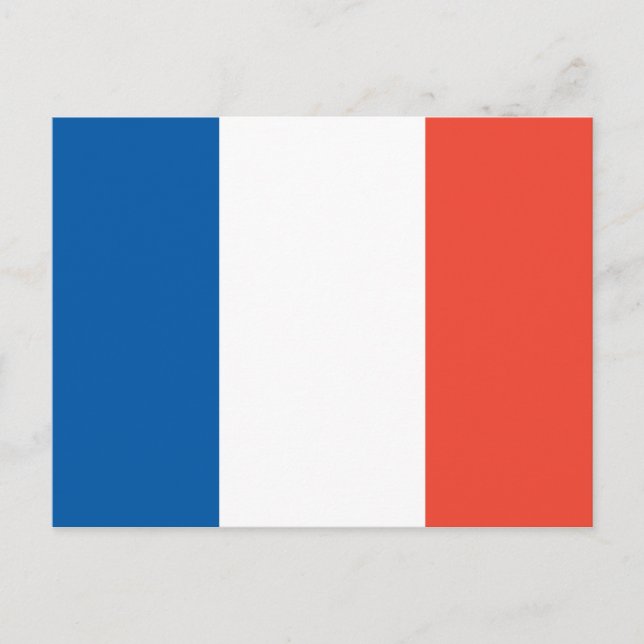 Postal Postkarte mit Frankreich Fahne (Anverso)