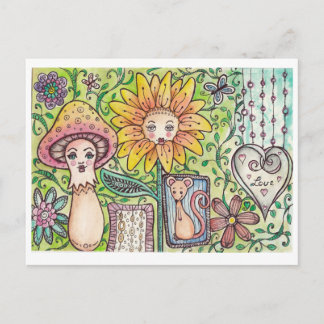 Postal Postkarte mit lustigem Fantasiemotiv