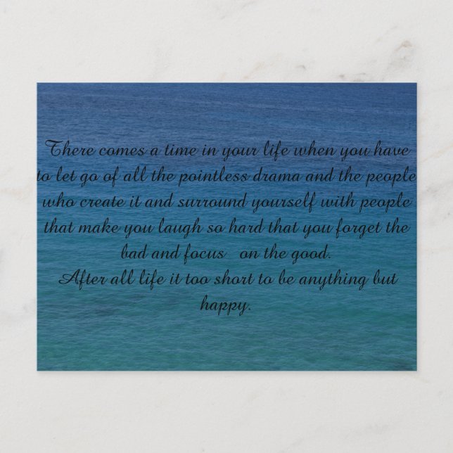 Postal Postkarte mit Spruch (Anverso)