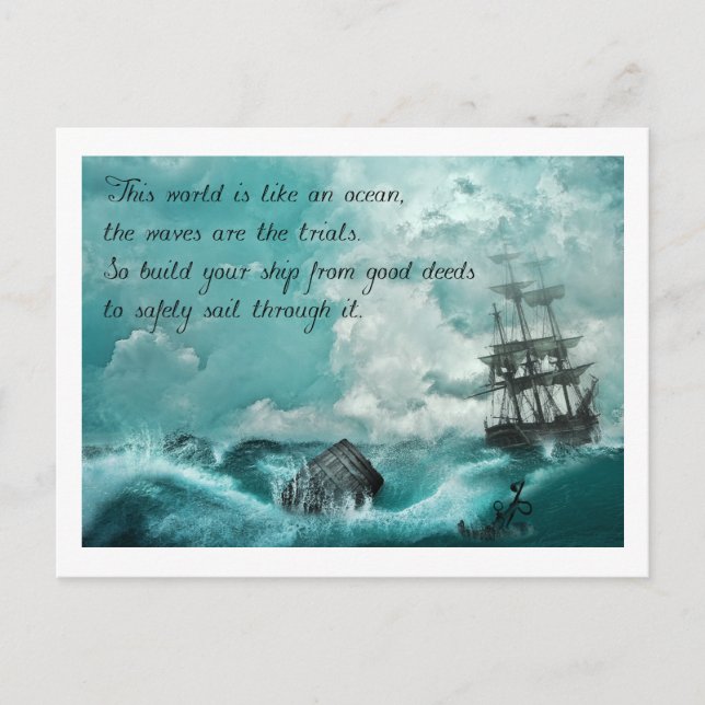 Postal Postkarte mit Spruch (Anverso)