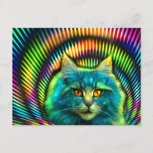 Postal Postkarte "PsyCat"