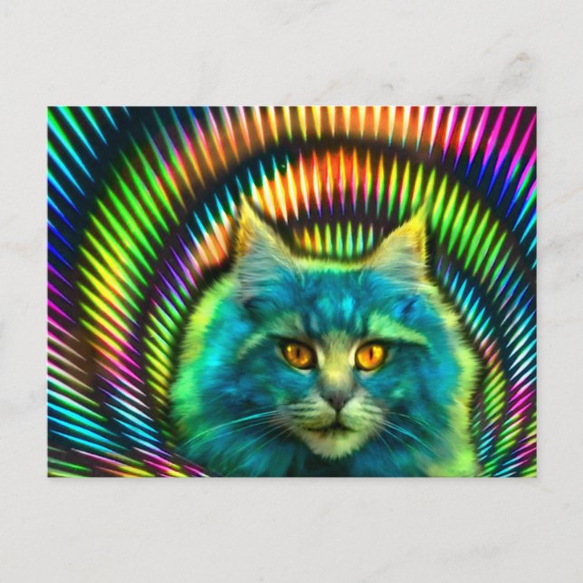 Postal Postkarte "PsyCat" (Anverso)