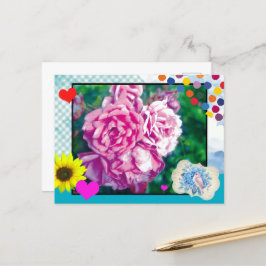 Postal Postkarte Rose und mehr