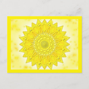 Postal Postkarte SeraphinaMandalas gelb