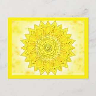 Postal Postkarte SeraphinaMandalas gelb