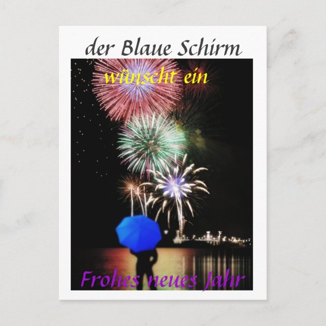 Postal Postkarte - Silvester (Anverso)