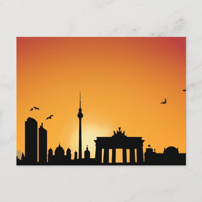 Postal Postkarte Skyline Berlin (Anverso)