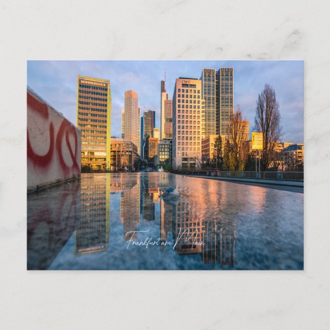 Postal Postkarte Skyline Frankfurt am Main  (Anverso)