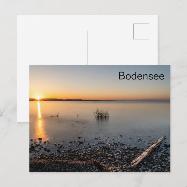 Postal Postkarte Sonnenaufgang Bodensee ruhig (Anverso / Reverso)