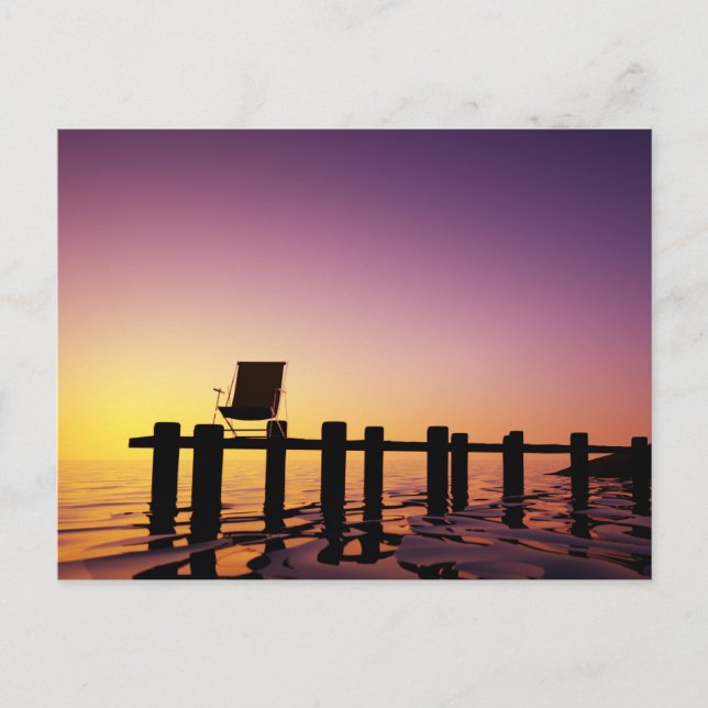 Postal Postkarte Stuhl auf Steg (Anverso)