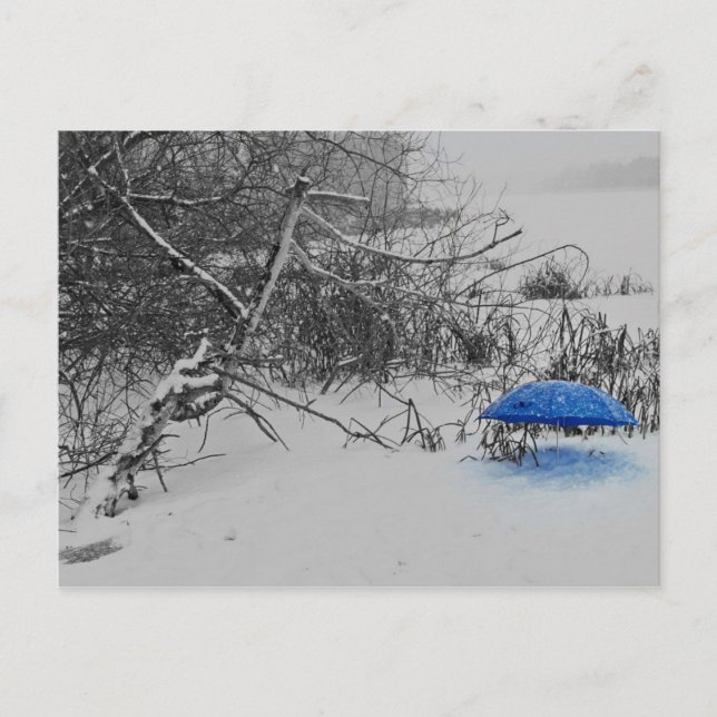 Postal Postkarte - vom Schirmlein auf dem Eis (Anverso)