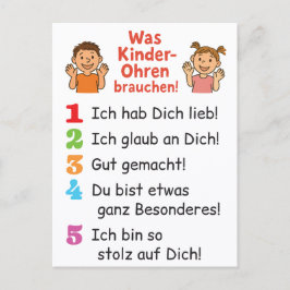Postal Postkarte „Was Kinderohren brauchen“ 