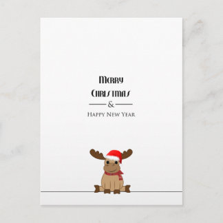Postal Postkarte Weihnachten Elch