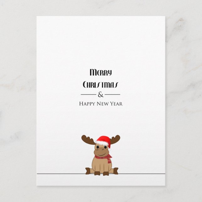 Postal Postkarte Weihnachten Elch (Anverso)