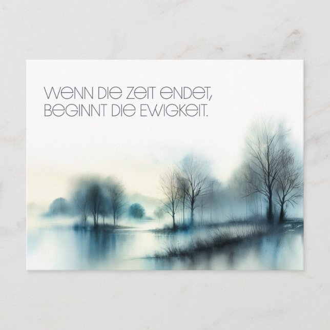 Postal Postkarte "Wenn die Zeit endet ..." (Anverso)