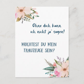 Postal Postkarte - Willst du mein Trauzeuge sein