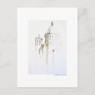 Postal Postkarte Zeichnung Bleistift Hannover Landschaft