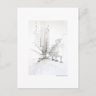 Postal Postkarte Zeichnung Bleistift Hannover Landschaft