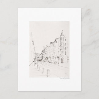 Postal Postkarte Zeichnung Bleistift Hannover Landschaft