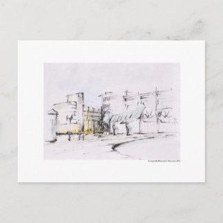 Postal Postkarte Zeichnung Bleistift Hannover Landschaft