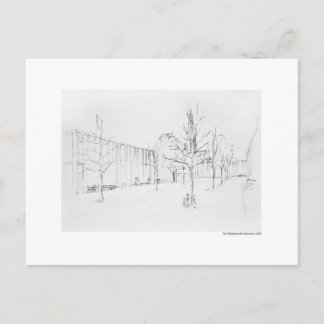 Postal Postkarte Zeichnung Bleistift Hannover Landschaft