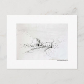 Postal Postkarte Zeichnung Bleistift Hannover Landschaft