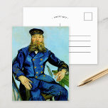 Postal Postman Joseph Roulin | Vincent Van Gogh<br><div class="desc">Retrato del Postman Joseph Roulin (1888) por el artista post-impresionista holandés Vincent Van Gogh. La pintura original es un aceite sobre lienzo. El retrato es uno de varios Van Gogh pintados de su amigo cercano, un empleado postal en la sureña ciudad francesa de Arles. En esta versión el cartero Roulin...</div>