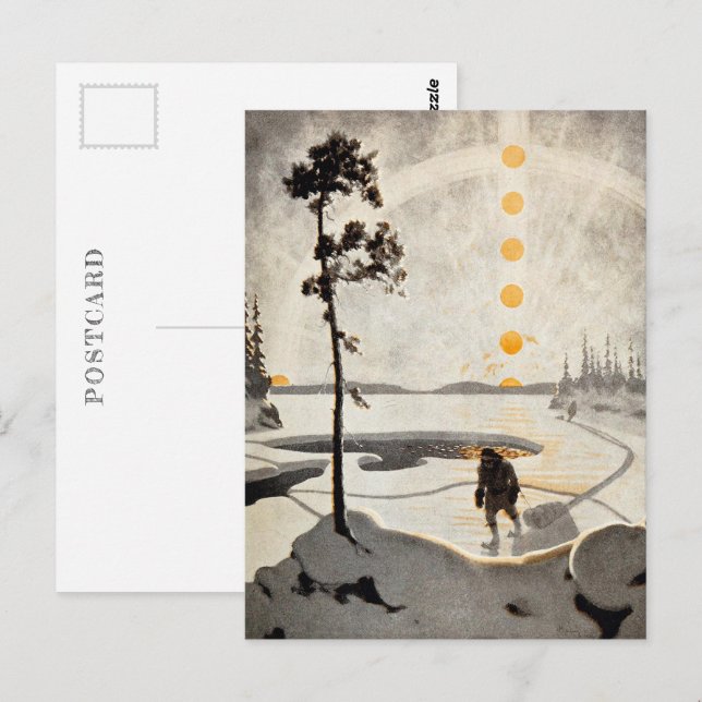 Postal Postmen de la naturaleza | Arthur Heming | (Anverso / Reverso)