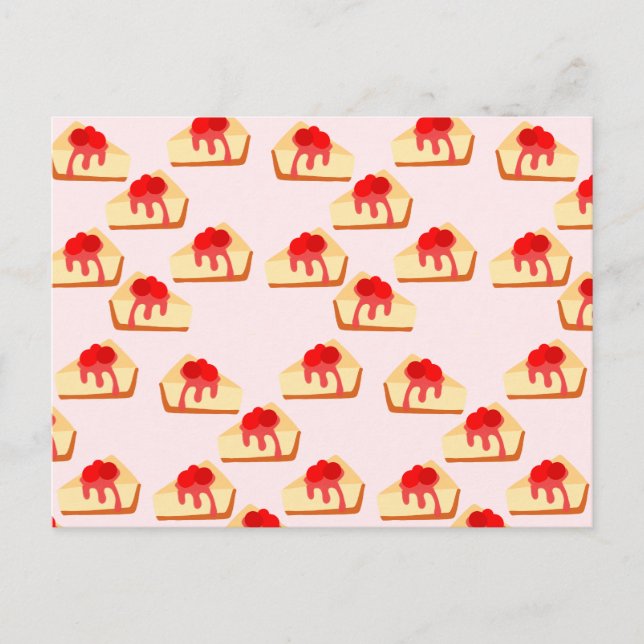 Postal Postre de queso de cereza (Anverso)