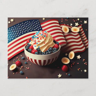 Postal Postre Patriótico