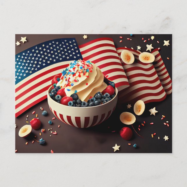 Postal Postre Patriótico (Anverso)