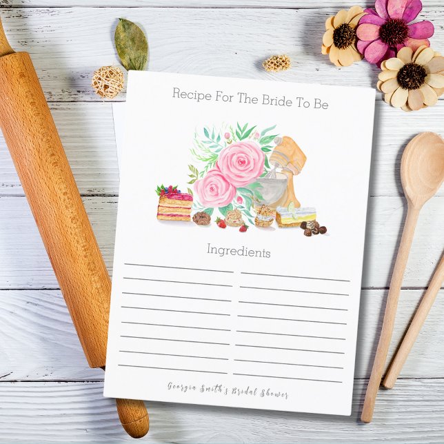 Postal Postres Con Mezclador Y Rosas Recetas De Novias (Subido por el creador)