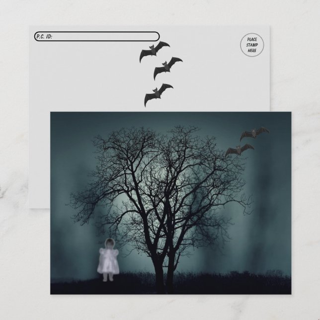 Postal Postrosando al niño fantasma (Anverso / Reverso)