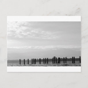 Postal Posts del cielo blanco y negro